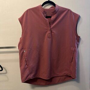 FIGS Rafaela Oversized Scrub Top Scrubs Sleeveless Shirt Size Small S Mauve